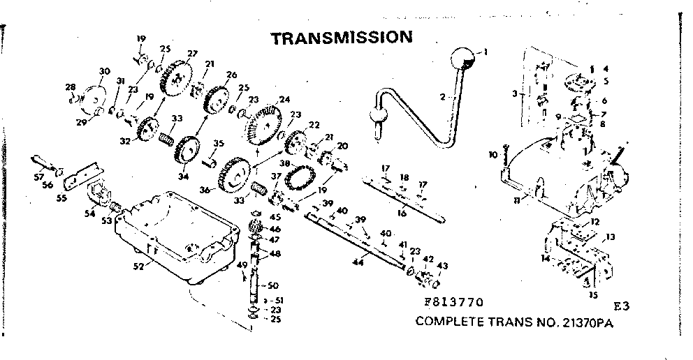 Craftsman 502813770 transmission diagram