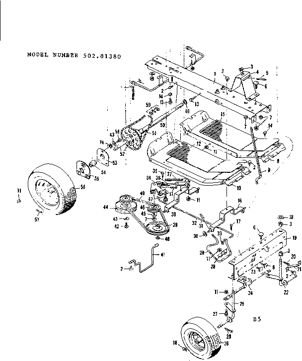 Craftsman 50281380 drive assembly diagram