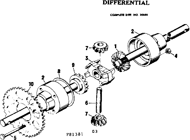 Craftsman 50281381 differential diagram