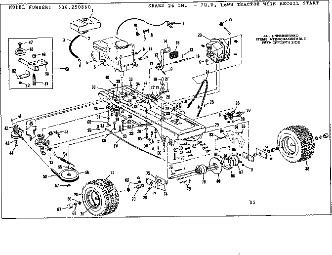 Craftsman 536250860 drive assembly diagram