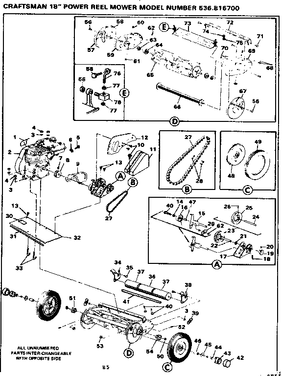 Craftsman 536816700 reel assembly diagram