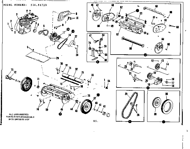 Craftsman 53681720 reel assembly diagram