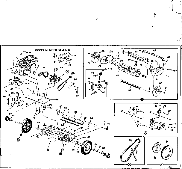 Craftsman 53681723 reel assembly diagram