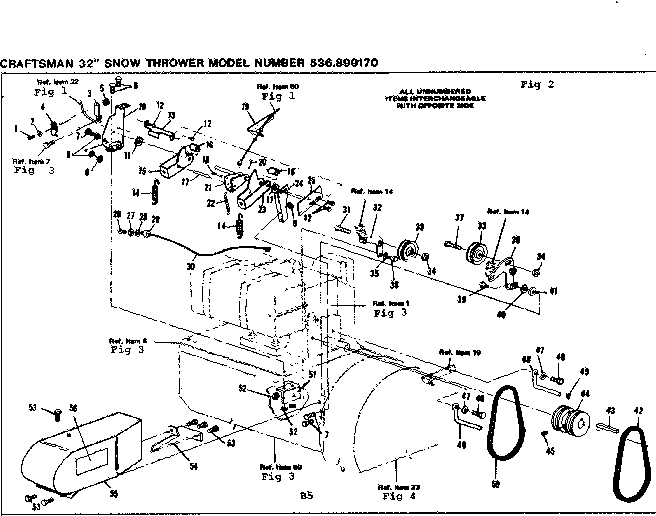 Craftsman 536899170 drive assembly diagram