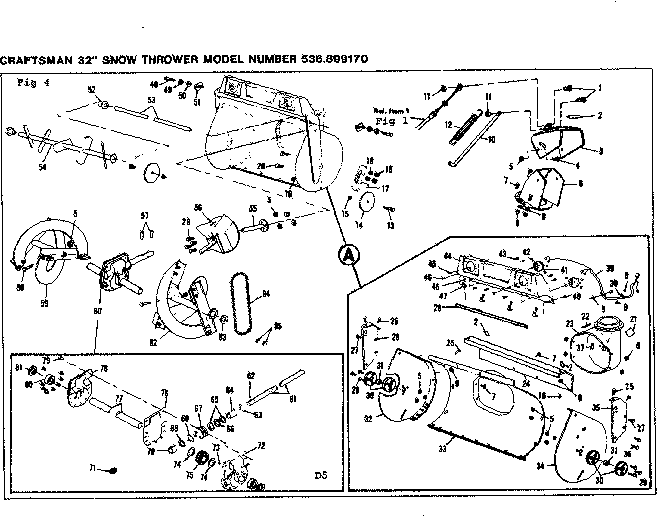 Craftsman 536899170 auger housing assembly diagram