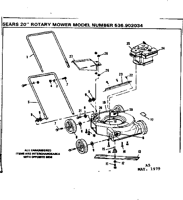 Craftsman 536902034 replacement parts diagram