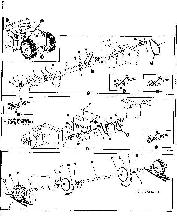 Craftsman 53690490 wheel assembly diagram