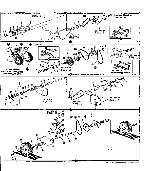 Craftsman 53690501 wheel assembly diagram