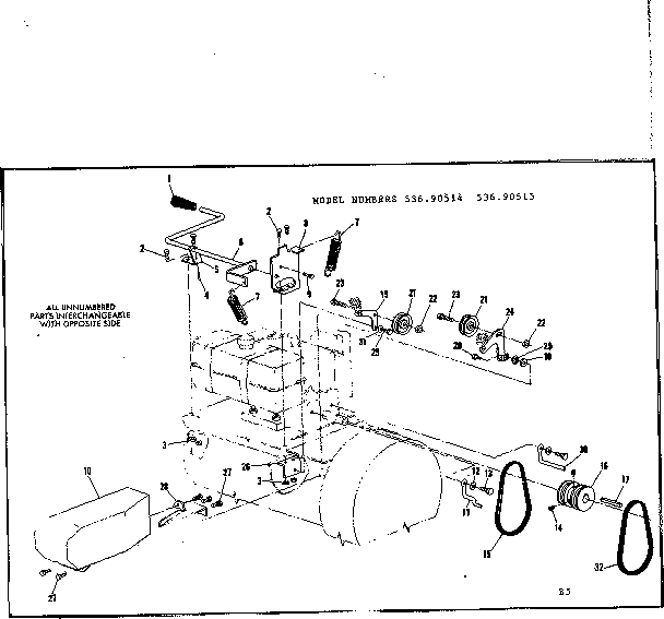 Craftsman 53690515 trowout handel diagram