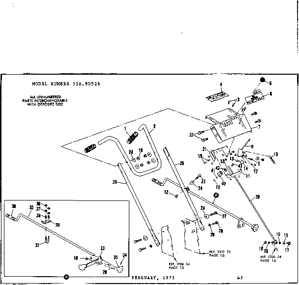 Craftsman 53690526 handle assembly diagram