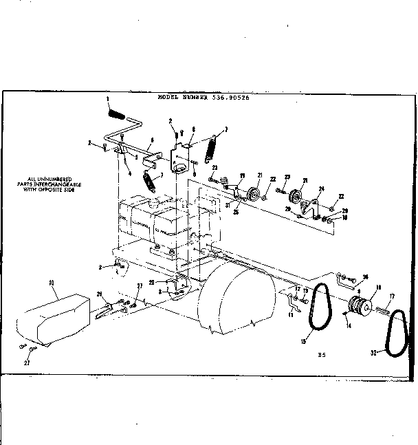 Craftsman 53690526 throwout handel diagram