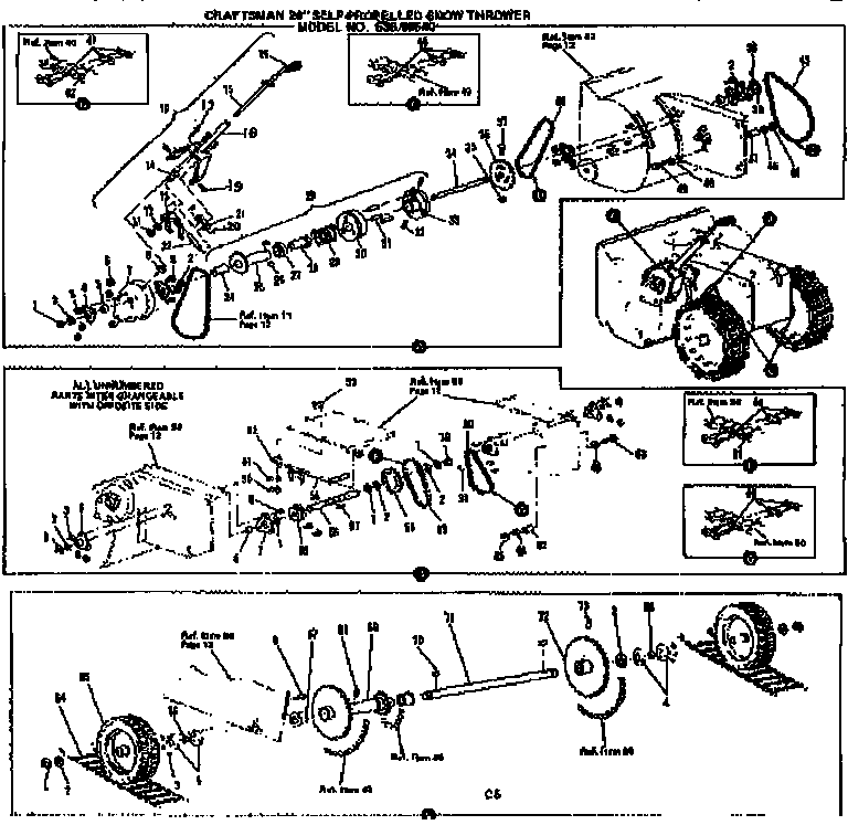 Craftsman 53690540 drive assembly diagram