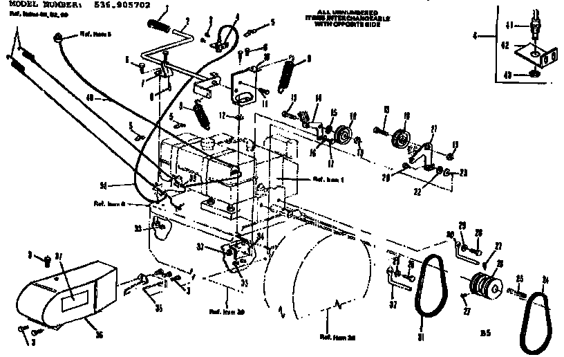 Craftsman 536905702 throwout handel diagram