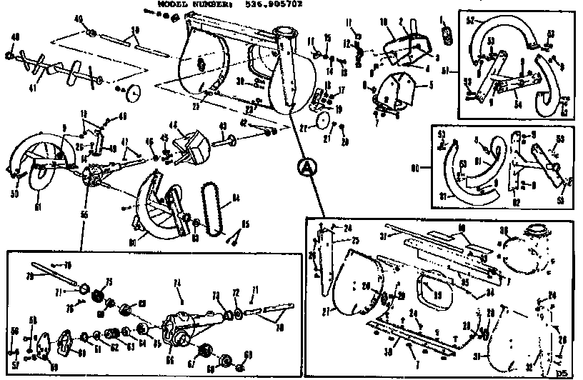 Craftsman 536905702 auger housing assembly diagram
