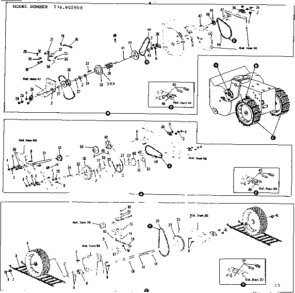 Craftsman 536905900 wheel assembly diagram