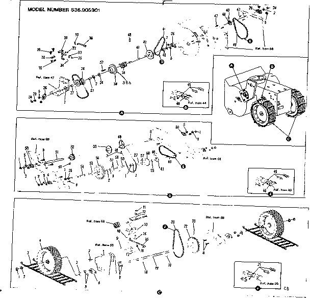 Craftsman 536905901 wheel assembly diagram