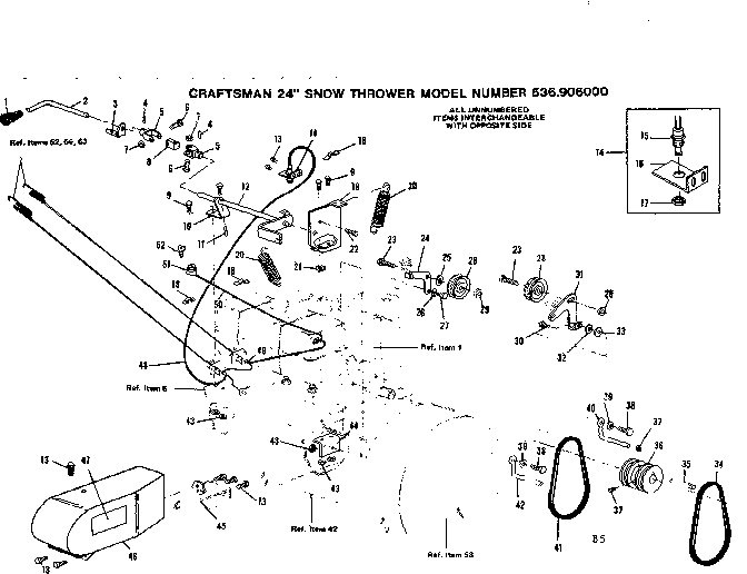 Craftsman 536906000 throwout handel diagram