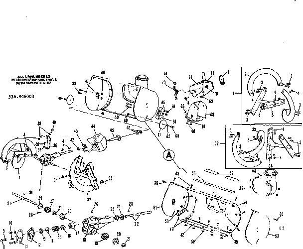 Craftsman 536906000 auger housing assembly diagram