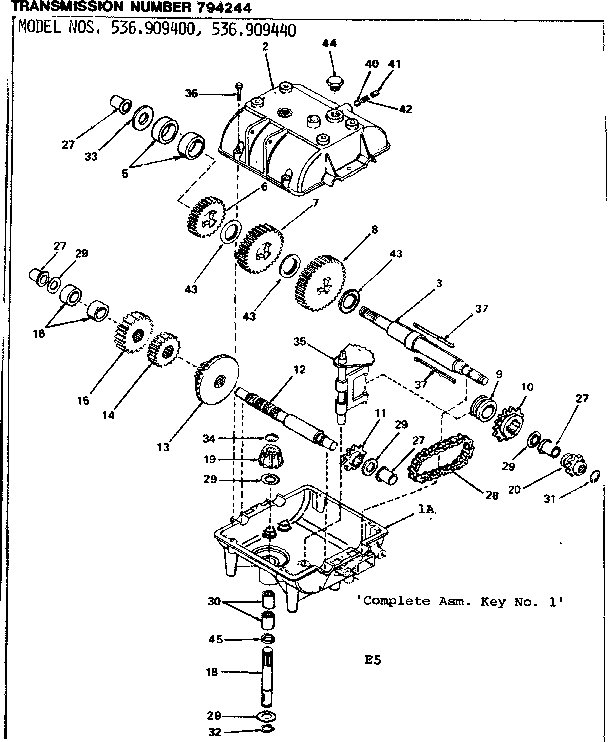 Craftsman 536909400 transmission diagram