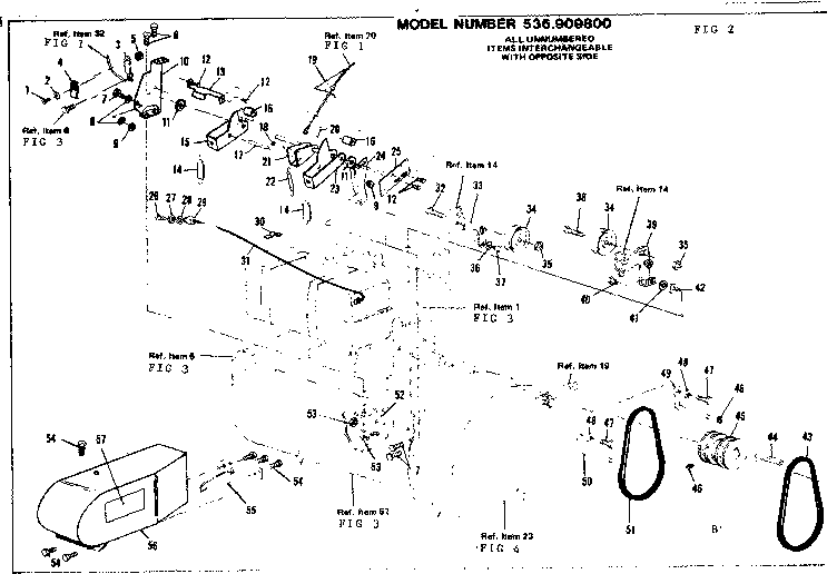 Craftsman 536909800 drive assembly diagram