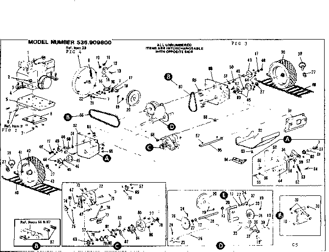 Craftsman 536909800 wheel assembly diagram