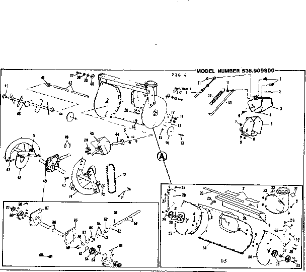 Craftsman 536909800 auger housing assembly diagram