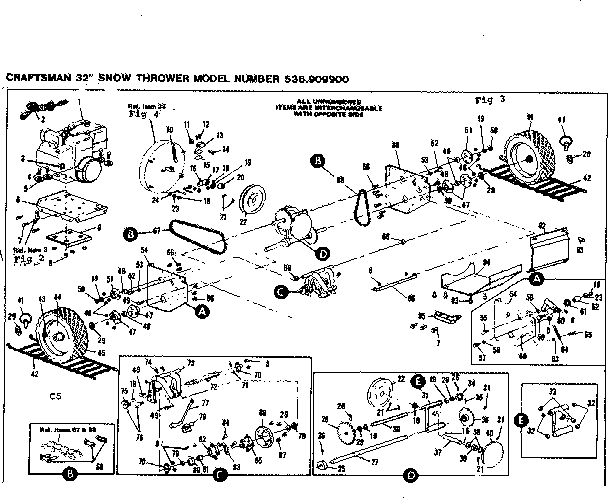 Craftsman 536909900 wheel assembly diagram