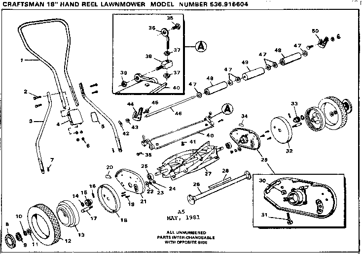 Craftsman 536916604 replacement parts diagram