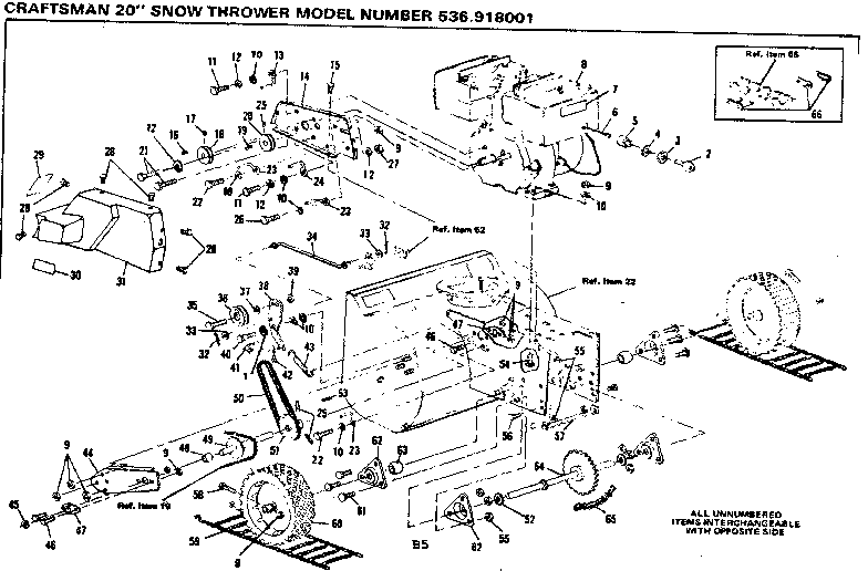 Craftsman 536918001 wheel assembly diagram