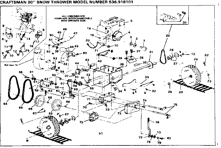 Craftsman 536918101 wheel assembly diagram
