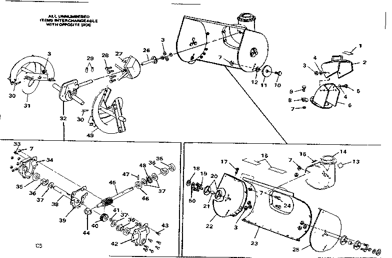 Craftsman 536918102 auger housing assembly diagram