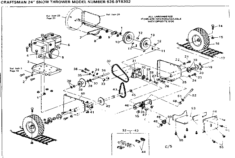 Craftsman 536918302 wheel assembly diagram