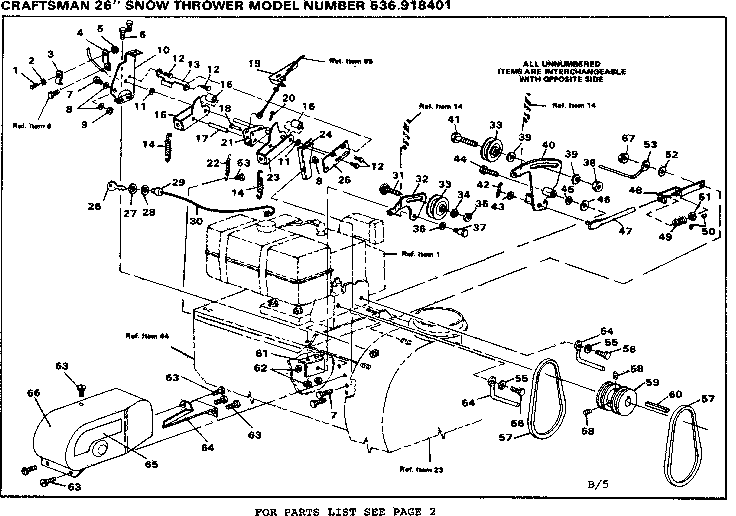 Craftsman 536918401 drive assembly diagram