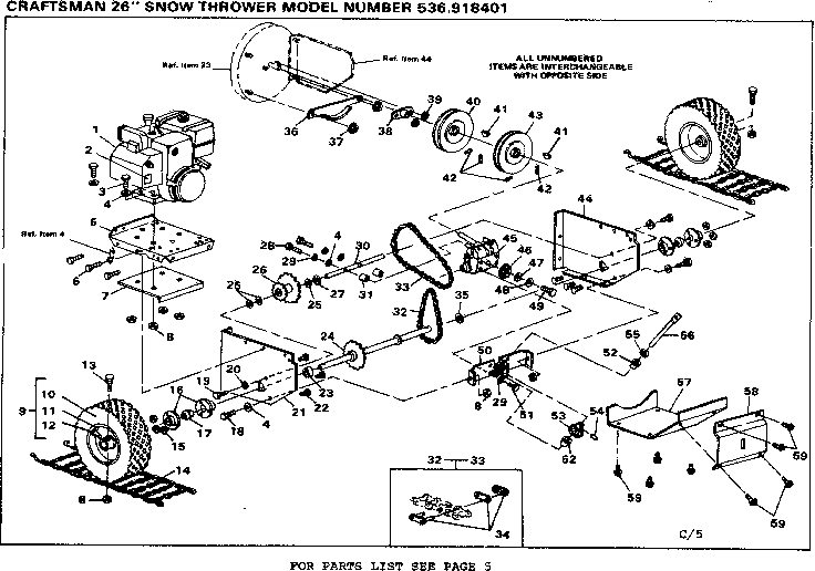 Craftsman 536918401 wheel assembly diagram
