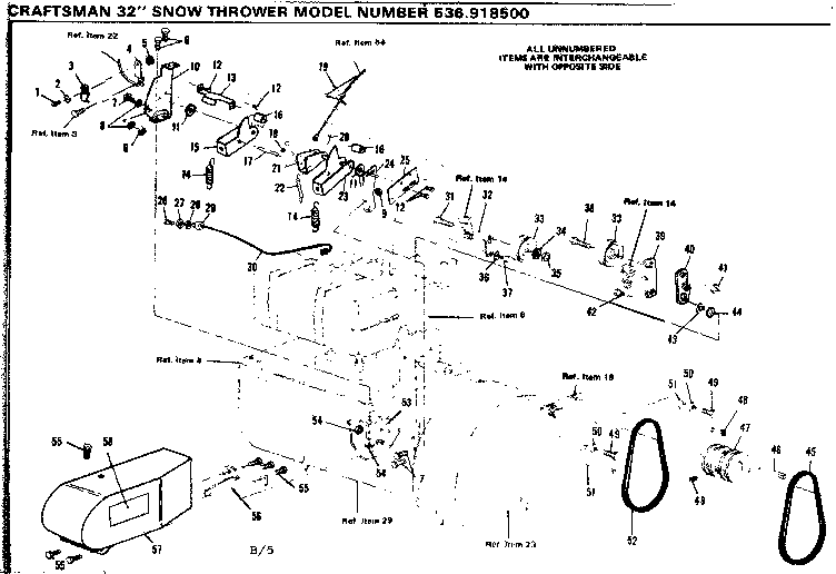 Craftsman 536918500 drive assembly diagram