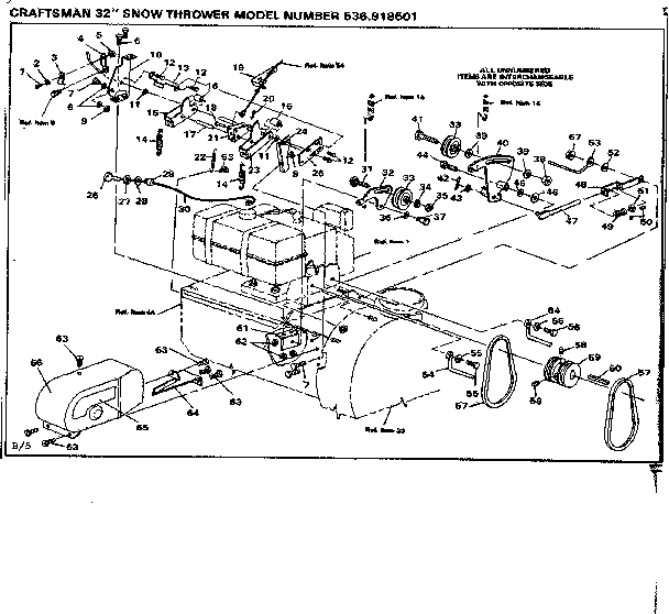 Craftsman 536918501 drive assembly diagram