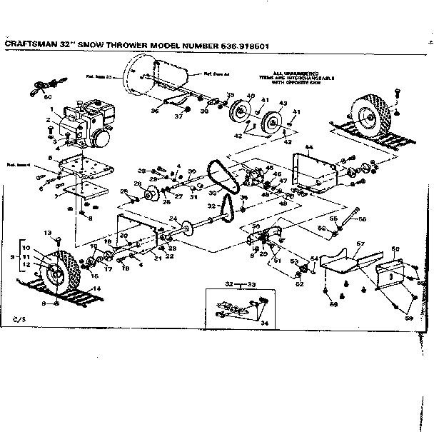 Craftsman 536918501 wheel assembly diagram