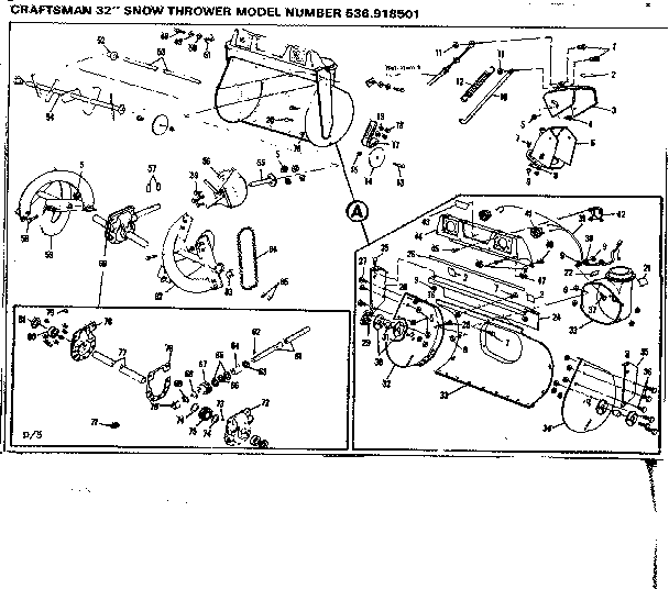 Craftsman 536918501 auger housing assembly diagram