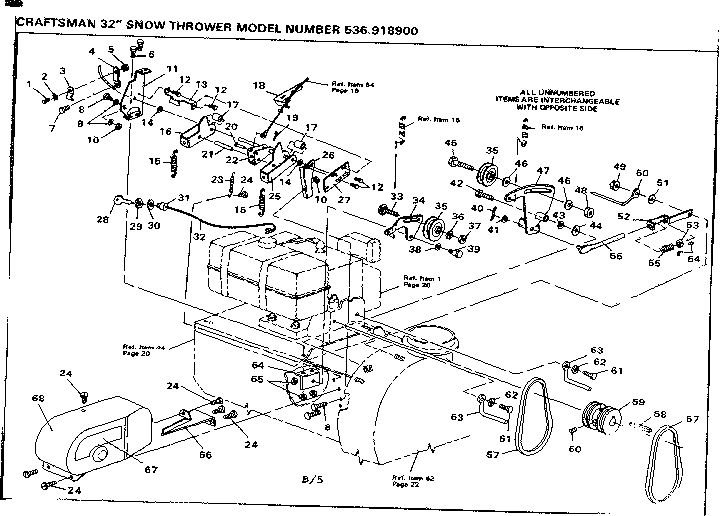 Craftsman 536918900 drive assembly diagram