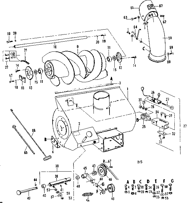 Craftsman 84226004 auger assembly diagram
