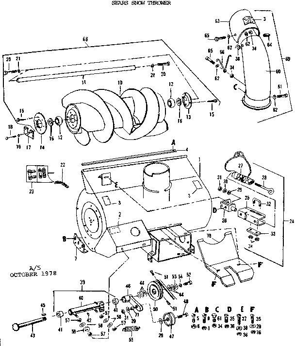 Craftsman 84226009 auger  assembly diagram