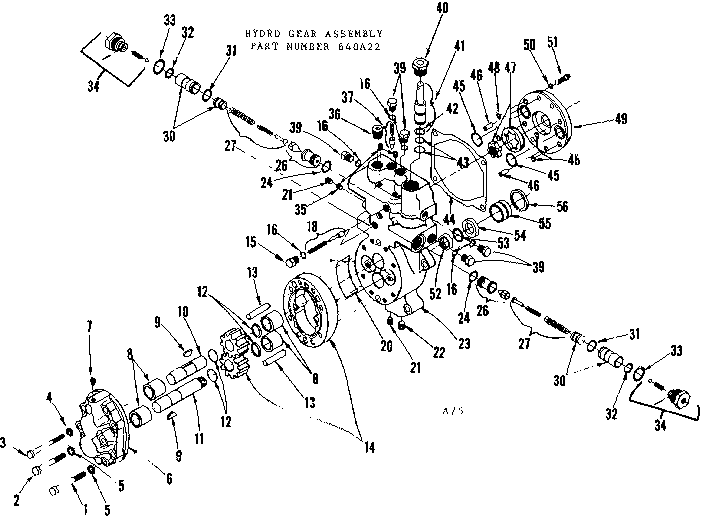Craftsman 917640A22 hydro gear assembly diagram