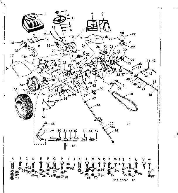 Craftsman 91725060 steering assembly diagram