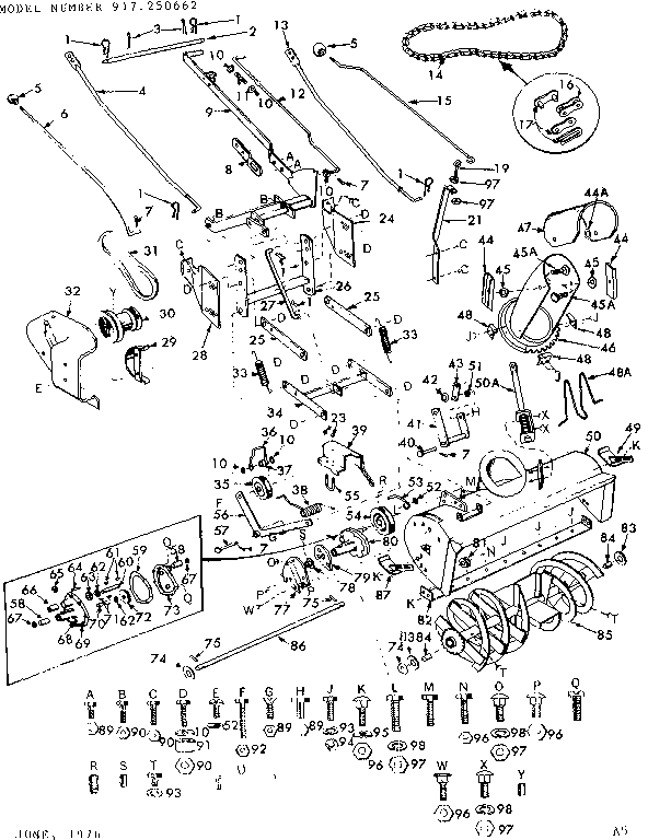 Craftsman 917250662 replacement parts diagram