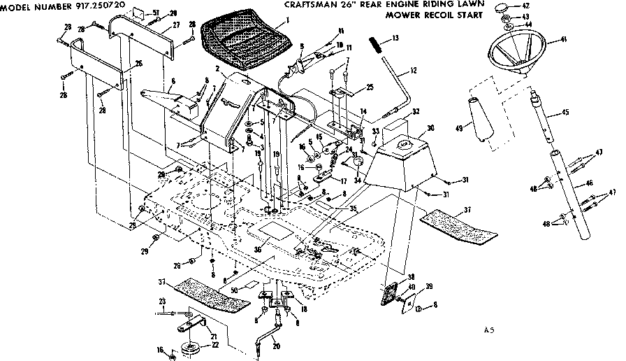 Craftsman 917250720 top half diagram