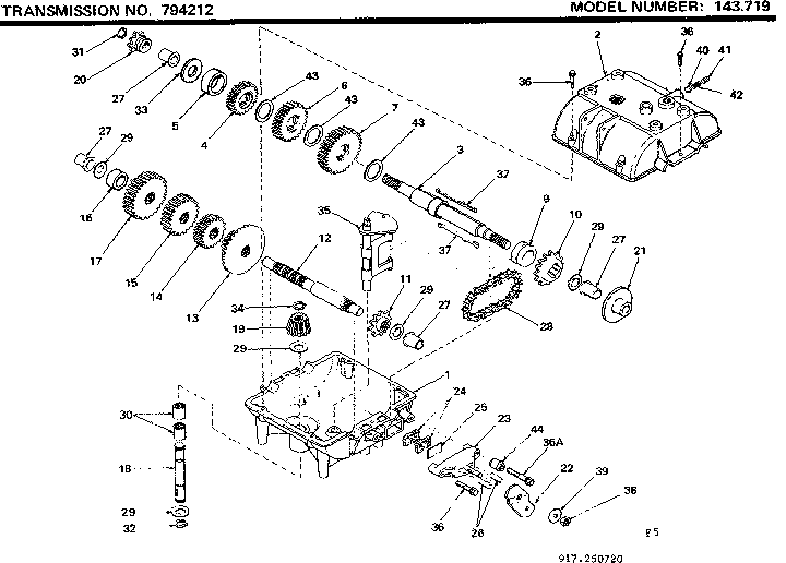 Craftsman 917250720 transmission diagram