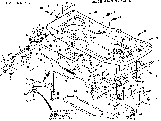 Craftsman 917250730 lower chassis diagram