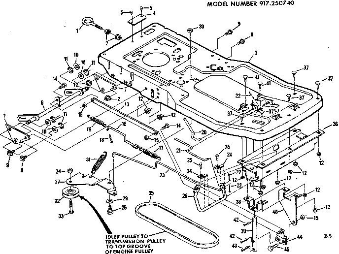 Craftsman 917250740 chassis assembly diagram