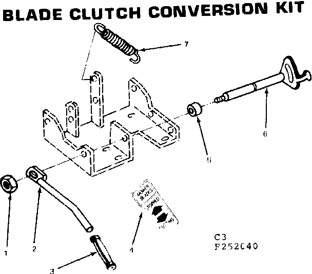 Craftsman 917252040 blade clutch conversion kit diagram
