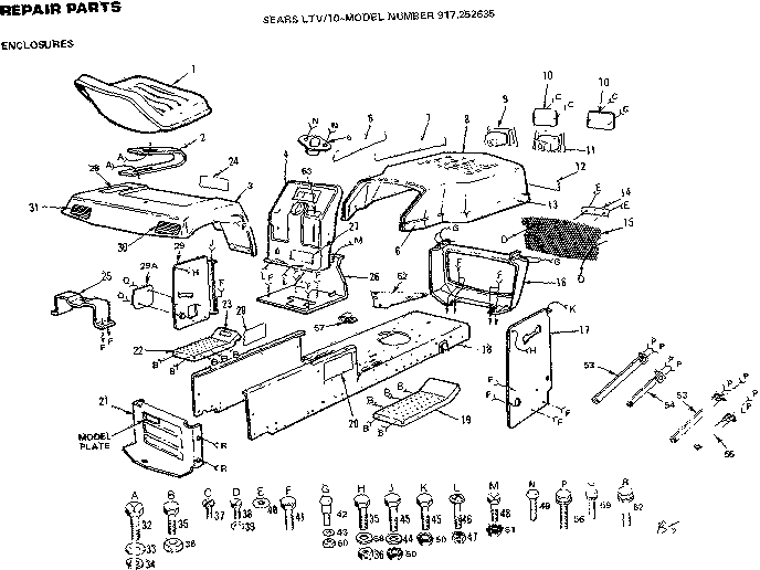 Craftsman 917252635 top half diagram
